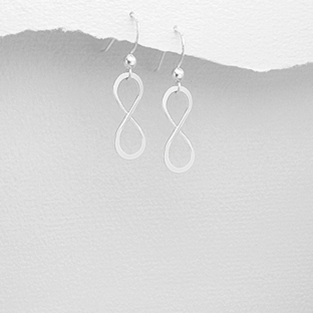 925 Sterling Silver Infinity Earrings
